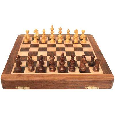 Echiquier magnétique voyage en bois (18,6 cm)