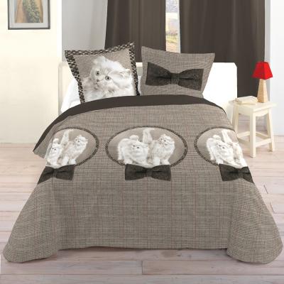 Parure 4 Pieces Drap Housse Drap Plat 2 Taies Chat Chaton Achat Prix Fnac