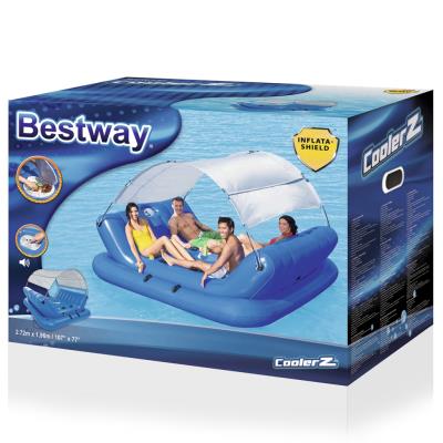 43105 Ile flottante gonflable Coolerz Tropical Breeze Bestway 389x274 cm