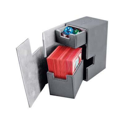 Ultimate guard taille standard xenoskin 80 plus flip-n-tray deck étui (gris)