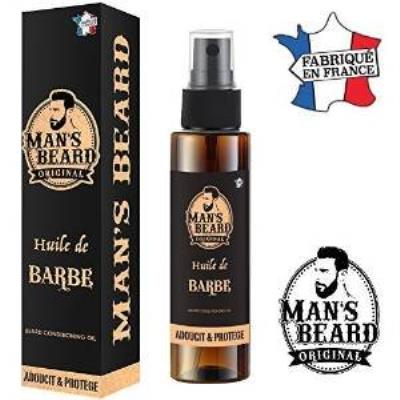 Huile de barbe Man's Beard - fabrication francaise - adoucit et protege les barbes - serum / huile barbe pour homme - contenance : 75 ml