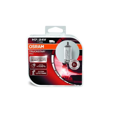 OSRAM TRUCKSTAR PRO H7, Lampe de phare halogène, 64215TSP-HCB, 24V véhicule utilitaire, boîte duo (2 pièces)