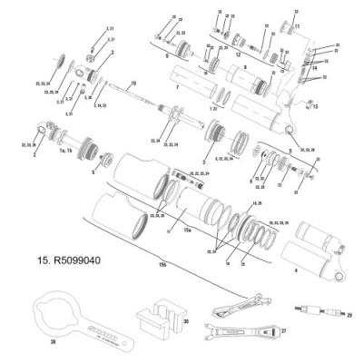 Rockshox vivid air air ensemble pour 2011 240 x 76 mm standard