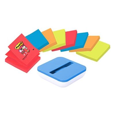 Post-it value z-note dispenser and one pad 76x76mm ref val-ss8p-r330 val-b8p
