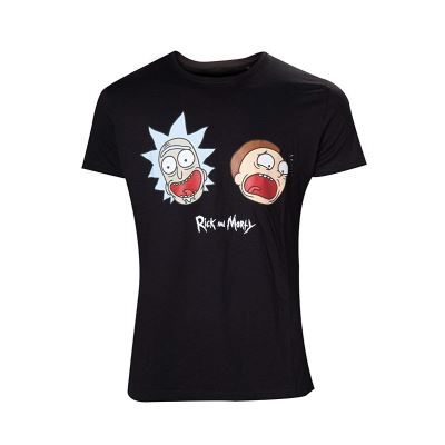 Rick & Morty T-shirt Crazy Faces Size L Bioworld Shirts