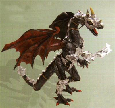 PLASTOY - Dragon noir en armure