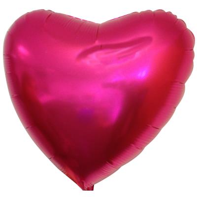 Ballon coeur rose brillant taille unique