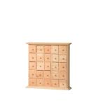 Calendrier de l'avent en bois à décorer - Armoire à tiroirs - 55,5 x 27,5  cm - Achat & prix