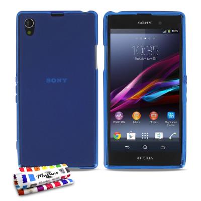 Coque Souple ORIGINAL Ultra Fine Bleu Le Glossy Hybrid de MUZZANO pour SONY XPERIA Z1