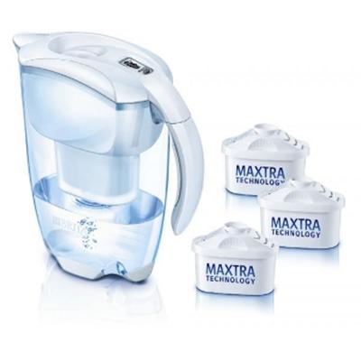 Brita 104294 Carafe filtrante Elemaris Blanche Meter + 3 Cartouches