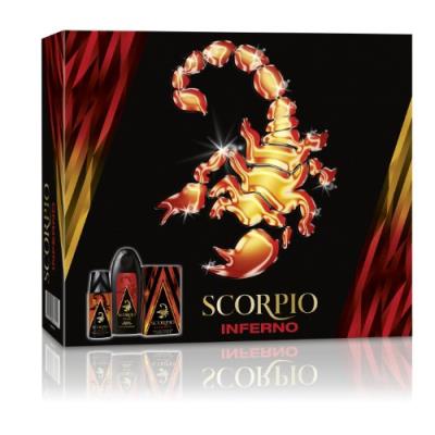 Scorpio coffret inferno eau de toilette déodorant gel douche 3 flacons