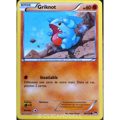 Acheter carte Pokémon 68/122 Griknot 60 PV XY - Rupture Turbo NEUF FR État correct - 16,00 € carte Pokémon 68/122 Griknot 60 PV XY - Rupture Turbo NEUF FR État correct - Pokémon reconditionné disponible sur Fnac