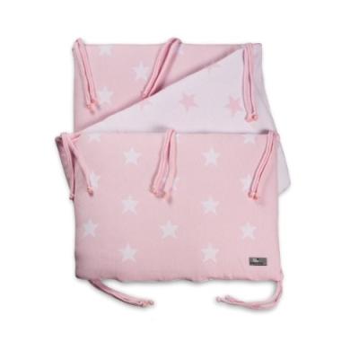 baby's only - tour de lit star rose / blanc (pour lit 60 x 120 cm) - rose / blanc