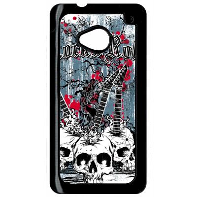 Coque HTC m7 heavymetal rock n roll skulls