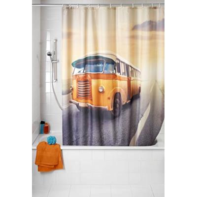 Wenko 21584100 vintage bus rideau de douche anti-moisissure dimensions 180 x 200 cm
