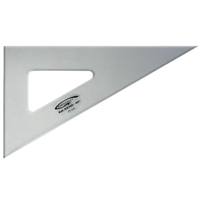 Equerre 60° 3 bords droits 21 cm - graphoplex