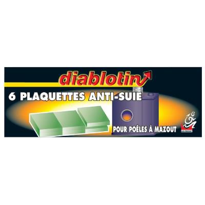 DIABLOTIN - Anti-suie en plaquette pour poele &agrave; mazout - 6 doses 