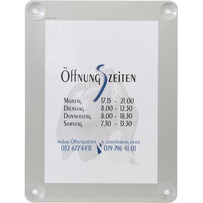 Porte-affiches pour vitres gris A4