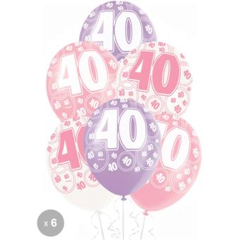 6 Ballons Anniversaire 40 Ans Decoration Article De Fete Achat Prix Fnac