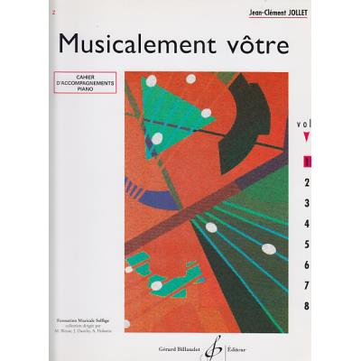 Méthodes et pédagogie BILLAUDOT JOLLET JEAN-CLEMENT - MUSICALEMENT VOTRE VOL.1 - ACCOMPAGNEMENTS PROFESSEUR Formation musicale - solfège
