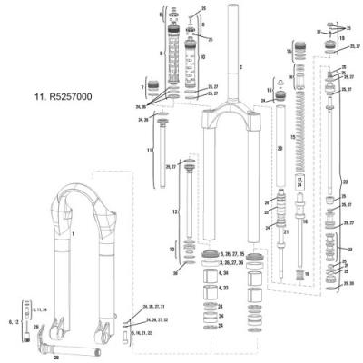 Rock shox r5275000 pièce de montage de suspension