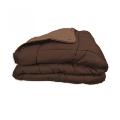 Couette Calgary microfibre 200x200 cm choco et moka