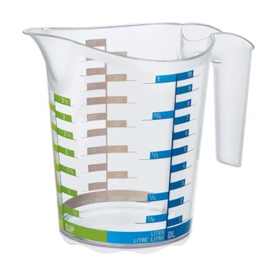 Rotho 2043970 domino cruche de mesure transparent 1 l