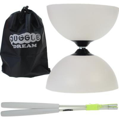 Diabolo circus light blanc + baguettes superglass + sac