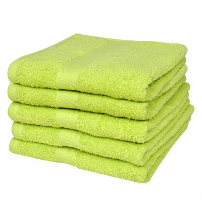 vidaXL Serviettes de bain 100% coton 500 gsm 70 x 140 cm Vert pomme 5 pcs