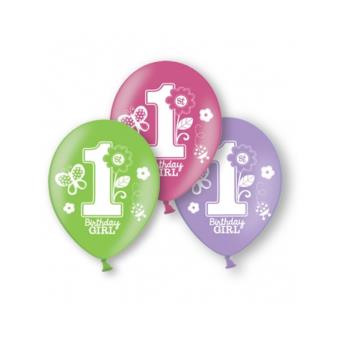 Ballons anniversaire 1 an fille (x6) - Article et décoration de fête -  Achat & prix