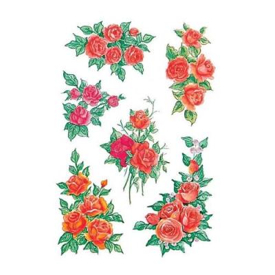 Herma stickers decor bouquets de roses 3 feuilles 85 x 120 mm de 6 3809