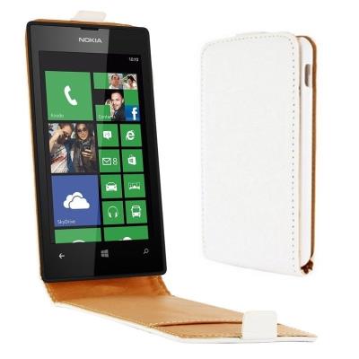 Swiss Charger Flip Case - Beschermende bedekking voor mobiele telefoon - echt leer - zwart - voor Nokia Lumia 925