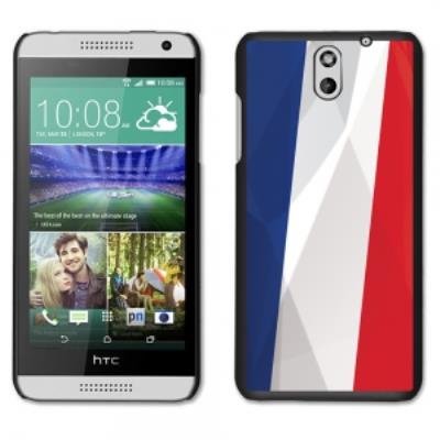 Coque noire pour HTC Desire 610 motif drapeau France