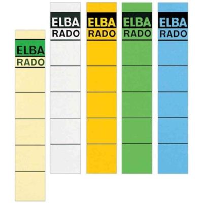 Elba - étiquettes pour dos de classeur elba rado-court largevert, impression: noir, autocollantes, dimensions: (l)59 x (l)190
