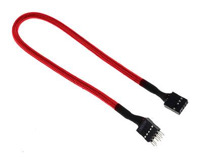 BitFenix - Rallonge Cable Audio - Alchemy - 30 cm - Gaine Rouge