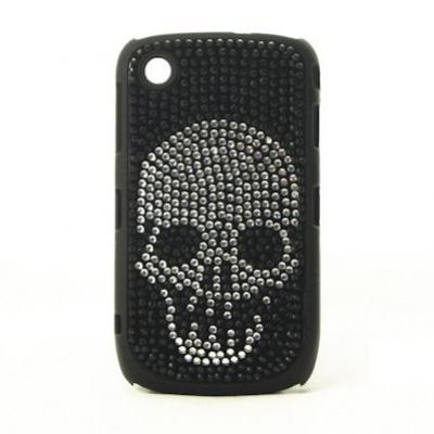 Coque BlackBerry Curve 8520 Tête de Mort Strass