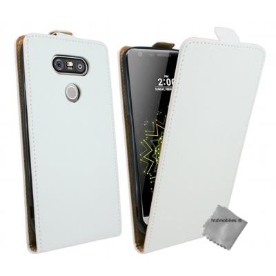 Housse etui coque pochette PU cuir fine pour LG G5 - BLANC