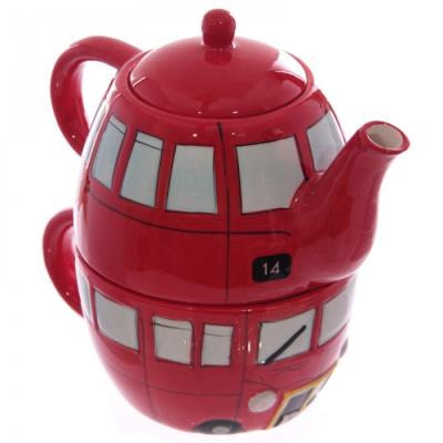 Lot Tasse & Théière céramique Bus Anglais