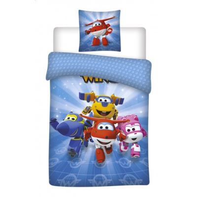 Super Wings - Parure de Lit Enfant - Housse de Couette Coton