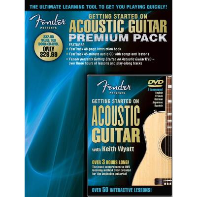 Méthodes et pédagogie HAL LEONARD FENDER PRESENTS GETTING STARTED ON ACOUSTIC GUITAR A+ CD/DVD - ACOUSTIC GUITAR Guitare acoustique