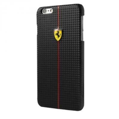 FEFOCHCP6L Coque Ferrari série Scuderia aspect Carbone noir pour iPhone 6