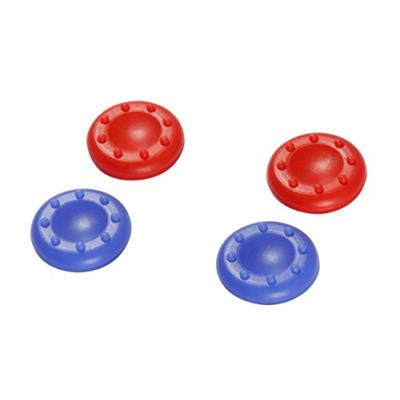 Snakebyte Grips de Pouce pour Manette pour PS4 - 2 Bleu et 2 Rouge