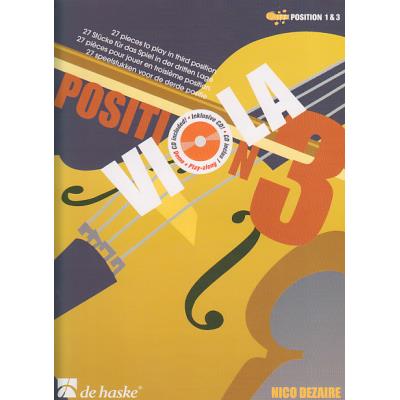 Méthodes et pédagogie DEHASKE DEZAIRE NICO - VIOLA POSITION 3 + CD - ALTO Alto