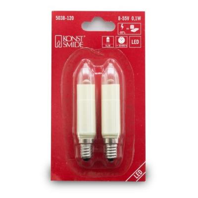KONSTSMIDE 5038-120 LAMPES LED PAR 2 POUR GUIRLANDE DE SAPIN À 16 BOUGIES LARGES