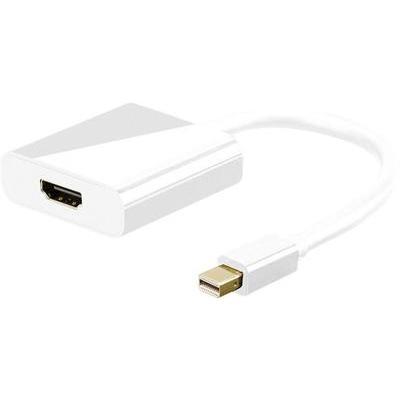 Adaptateur hdmi, displayport goobay 67880 [1x connecteur mâle mini-displayport > 1x hdmi femelle] 0.20 m blanc contacts
