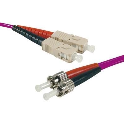 Cordon duplex om4 50 125 rose lszh sc st - 1m