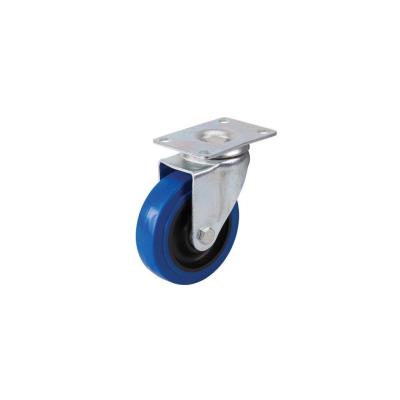 Roulette pivotante en caouthcouc D. 125 mm 180 kg bleue