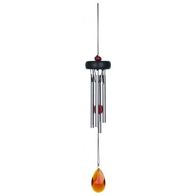 Carillon, Cloche de vent Ambre Precious Stones 4 tubes 29 cm avec pierre