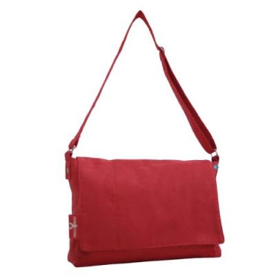 Wallaboo sac à langer messenger - rouge