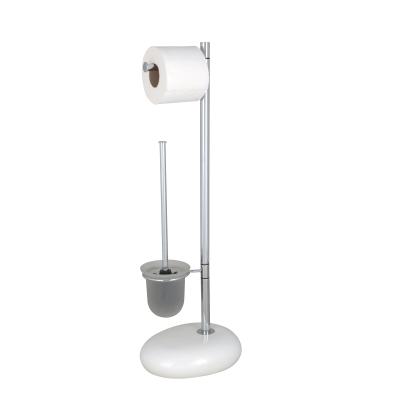 Ensemble wc sur pied pebble stone, blanc - blanc